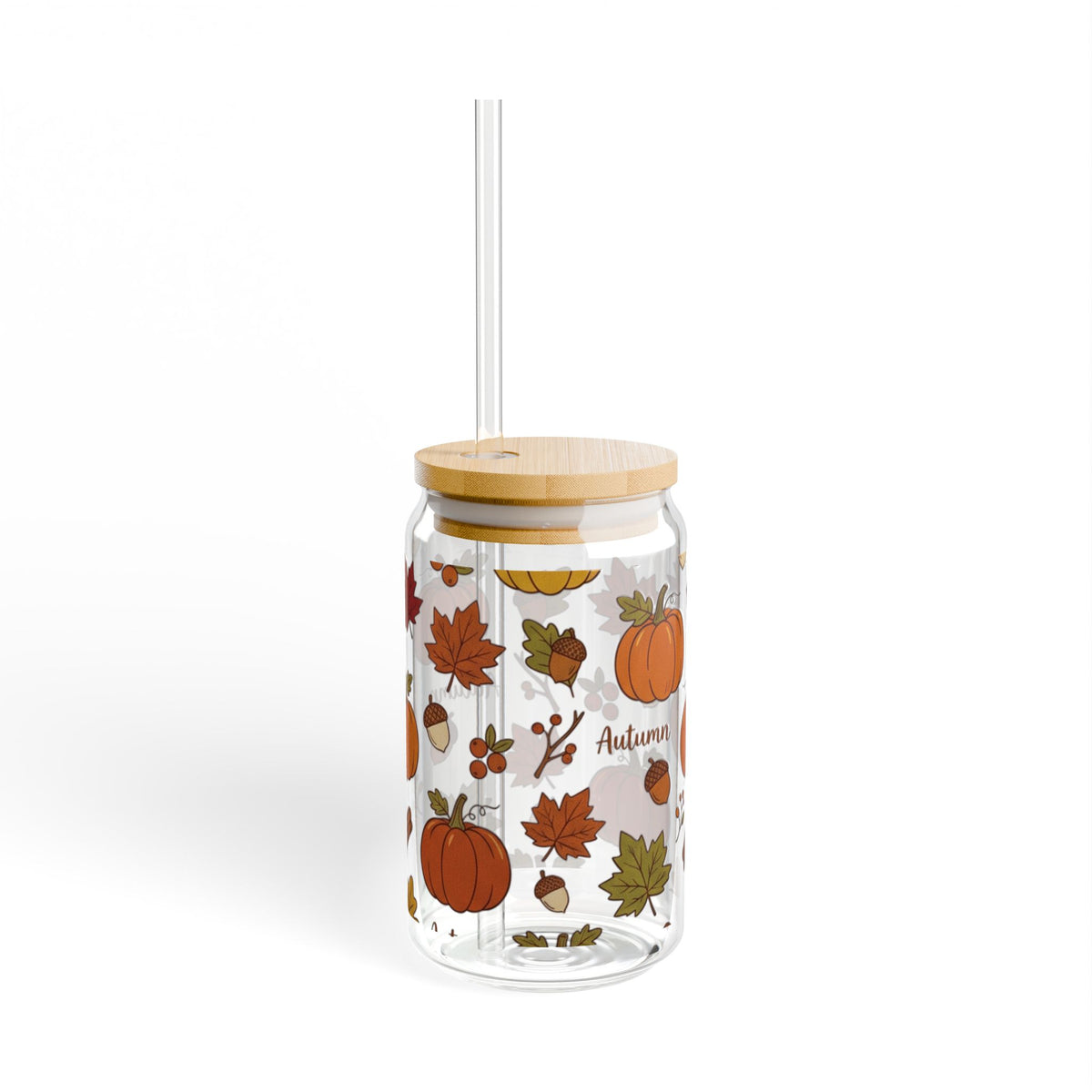 Trinkglas Herbst Kürbis