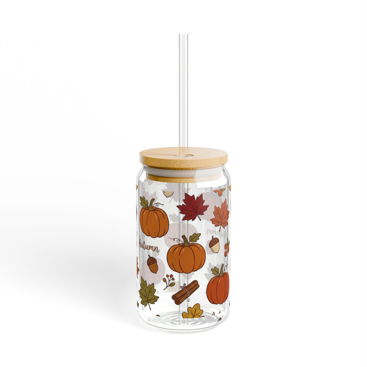 Trinkglas Herbst Kürbis
